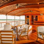 Outdoor lounge on the ship