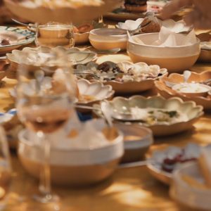 Various dishes of food